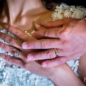 Dairy Waddesdon summer wedding rings on hands photo
