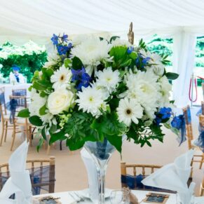 Missenden Abbey wedding images of the flower arrangements