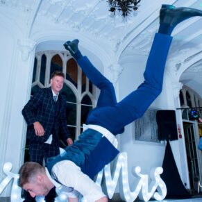 Missenden Abbey wedding images of the crazy dancing in the Garden Room