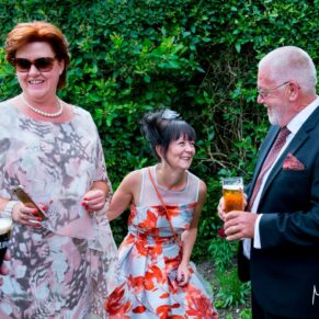 Missenden Abbey wedding photos of the guests enjoying the part vibe