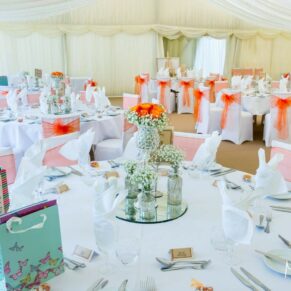 Missenden Abbey wedding photos of the marquee looking at its very best