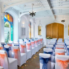 Missenden Abbey wedding celebration - Photography of the Garden Room before the ceremony