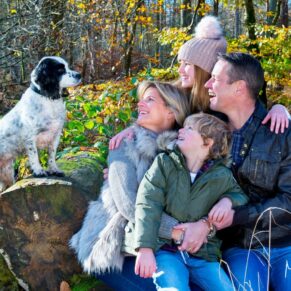 Amersham and Beaconsfield autumn portraits captured in a woodland scene