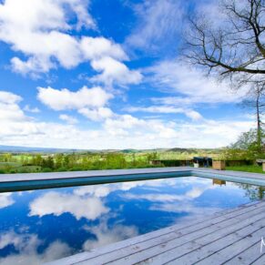 Holiday Homes photography in the UK and France - Chateau Bramatourte infinity pool
