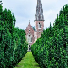 Clearwell Castle - St. Peter's Church wedding photography of the exterior of the building