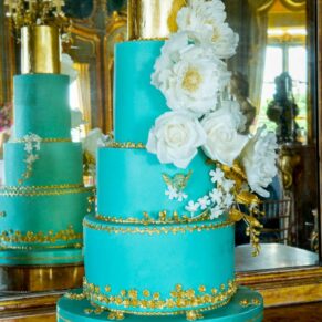 Cliveden House wedding cake in the French Dining Room