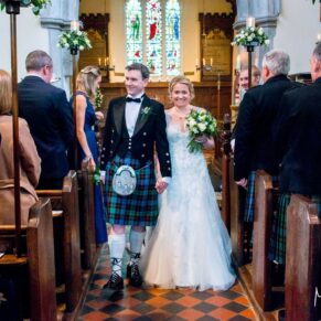 Photography at the end of the ceremony at St. John The Baptist Church in Great Gaddesdon