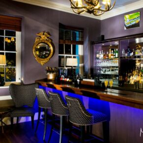 The funky bar area St Michaels Manor wedding venue in St.Albans