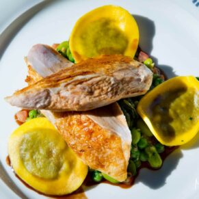 Sumptuous food at this Dairy Waddesdon wedding day