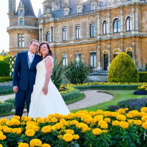Dairy Waddesdon wedding day images captured on the Parterre at the manor