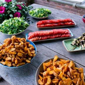 Dairy Waddesdon wedding day evening buffet
