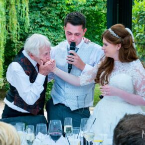 Emotional speeches at Dairy Waddesdon Manor wedding