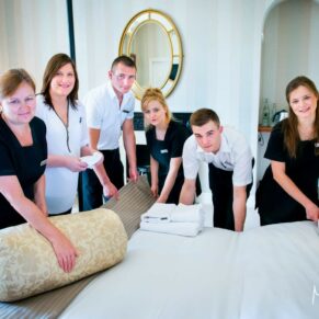 Buckinghamshire business portraits - the cleaning staff at Taplow House Hotel
