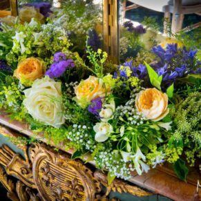 Cliveden House wedding images of the French Dining Room flowers