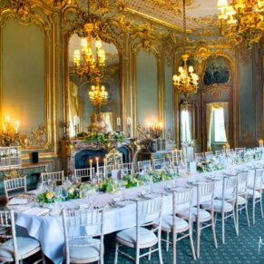 Cliveden House wedding images of the French Dining Room setup