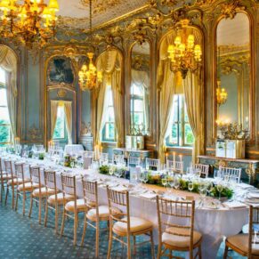Cliveden House wedding images of the glorious French Dining Room