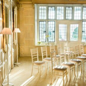 Danesfield House wedding photography of the interior setup in the restaurant