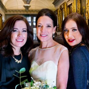 Danesfield House wedding photography of the bride with her daughters
