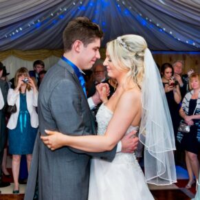 First dance at Notley Tythe Barn wedding