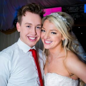 Bride and friend at Notley Tythe Barn wedding