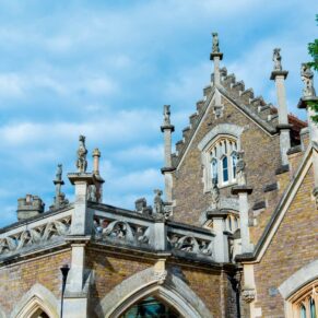 Oakley Court wedding photography of the main hotel entrance