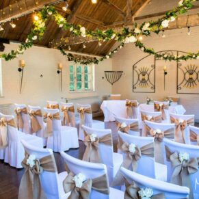 Five Arrows Hotel wedding ceremony interiors in the Old Coach House