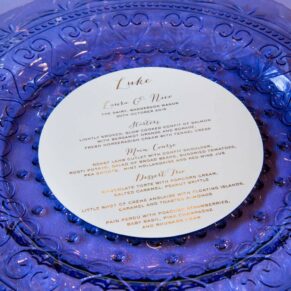 Place setting at the Waddesdon Wedding Inspiration Day