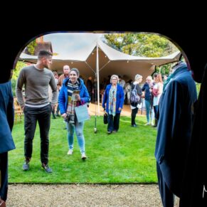 The view from the food marquee at the Waddesdon Wedding Inspiration Day