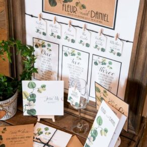 Table plans at the Waddesdon Wedding Inspiration Day