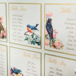 Table plan at the Waddesdon Wedding Inspiration Day