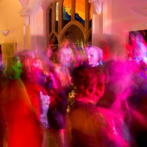 Missenden Abbey autumn wedding picture on the dancefloor