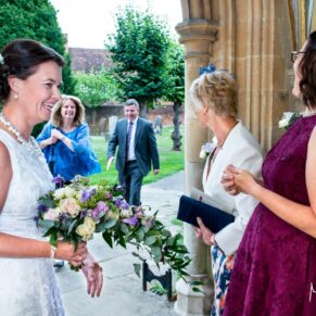 Pre ceremony at St Mary's Church Amersham wedding