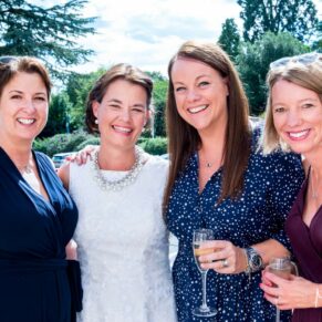 Taplow House Hotel wedding photos of the bride with her girlfriends