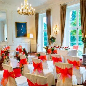 Taplow House autumn wedding ceremony room