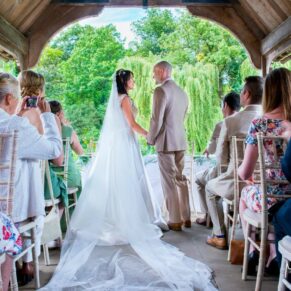 Dairy Waddesdon wedding photographs of the outdoor ceremony