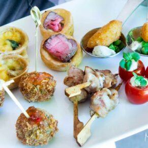 Dairy Waddesdon wedding photographs of the tasty canapes