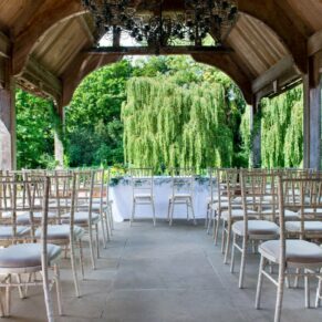 Dairy Waddesdon wedding photographs of the pavilion prior to the ceremony