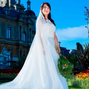 Dairy Waddesdon wedding photographs on the Parterre at the manor