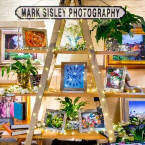 Mark Sisley Photography display stand at the Waddesdon Wedding Inspiration Event