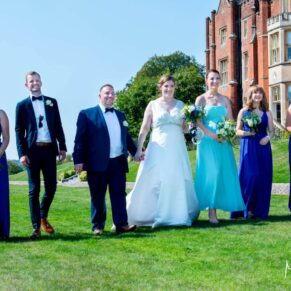 Latimer Estate wedding photos of the bridal party taking a stroll