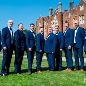 Latimer Estate wedding photos of the groom with his ushers before the ceremony