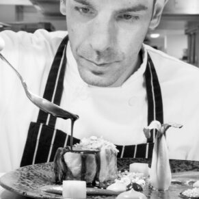 Chef at work for fine dining food photography - Buckinghamshire