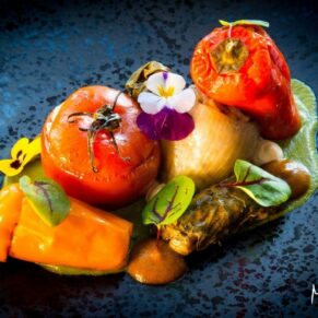 Colourful fine dining food photography - Buckinghamshire