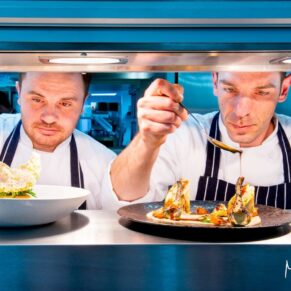 Chefs at work for fine dining food photography - Buckinghamshire