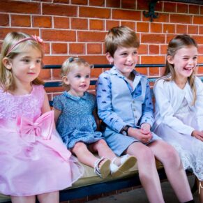 Waddesdon wedding photography of these well behaved children watching the civil ceremony