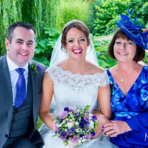 Waddesdon wedding photography of the newlyweds with mum