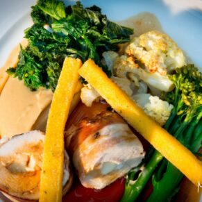 Waddesdon wedding photography of the food prepared by the venue's talented chefs