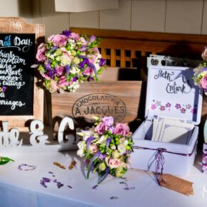 Waddesdon wedding photography of the gift table