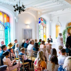 Missenden Abbey wedding ceremony in progress