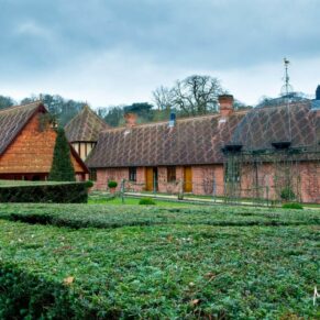 Beautiful vista of The Dairy at Waddesdon for this Spring wedding